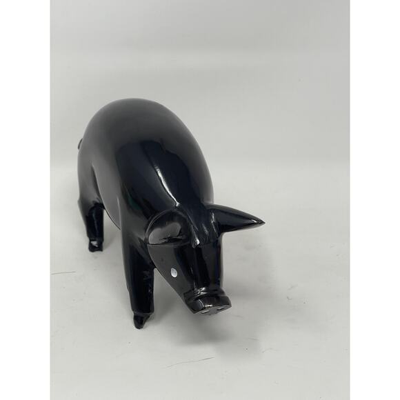 Large Heavy Hand Carved Onyx Marble Natural Stone PIG HOG STATUE FIGURINE 6" - Picture 3 of 10